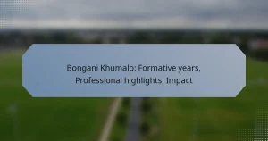 Bongani Khumalo: Formative years, Professional highlights, Impact