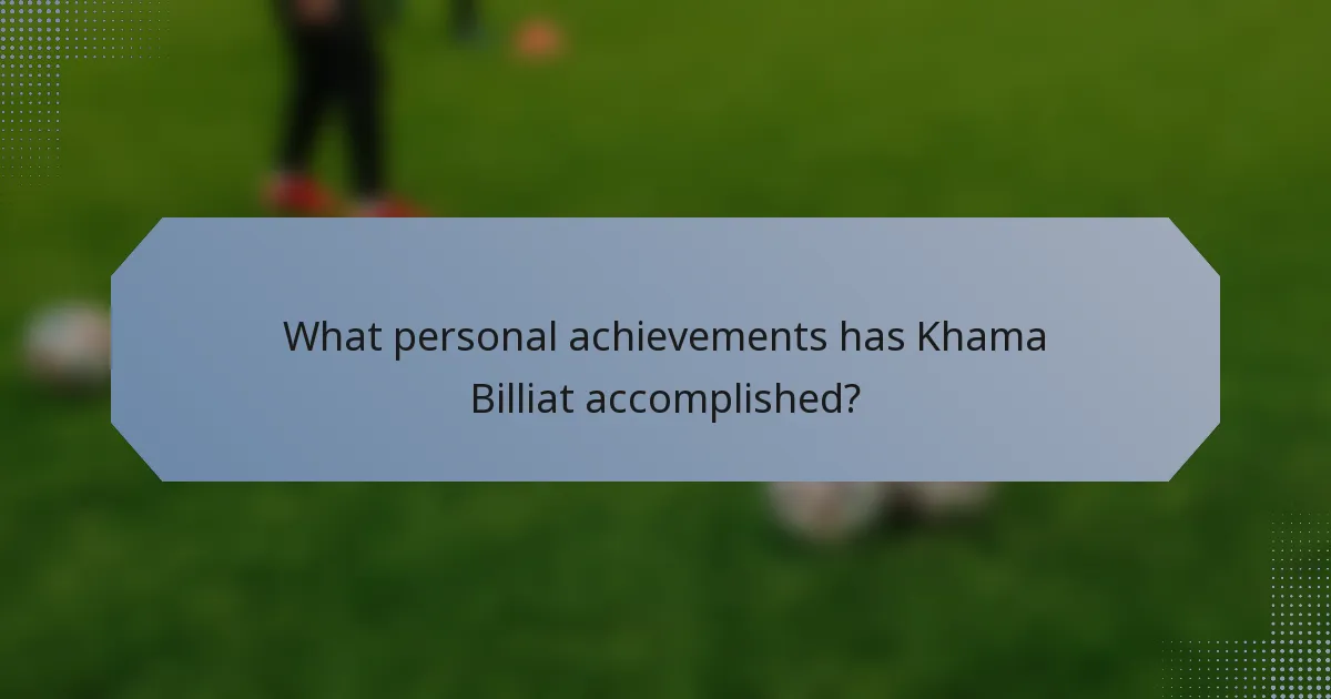 What personal achievements has Khama Billiat accomplished?