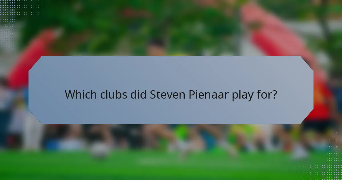 Which clubs did Steven Pienaar play for?